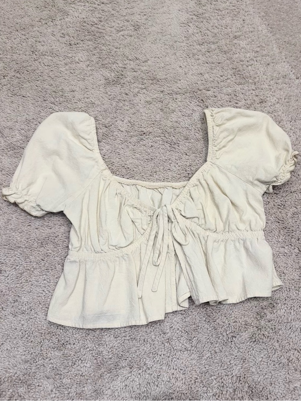 SHEIN Cream Crop Top